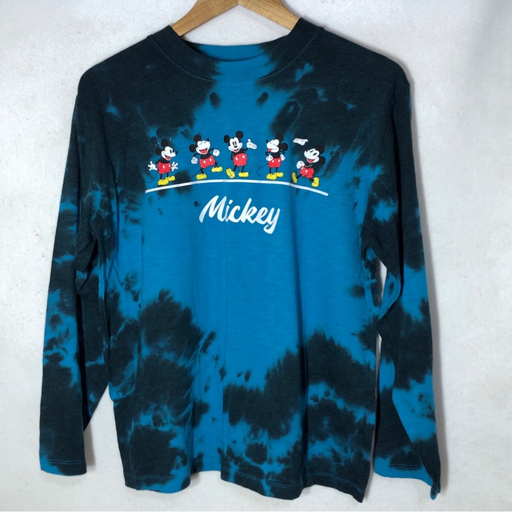 Disney Mickey Mouse Tie Dye Long Sleeve Tshirt